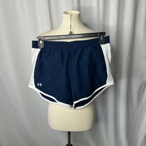 Under Armour HeatGear Running Shorts Medium Navy Blue Athletic Workout Shorts